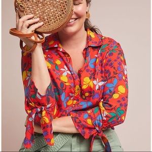 NWT Anthropologie Maeve Blithe Button down size 12